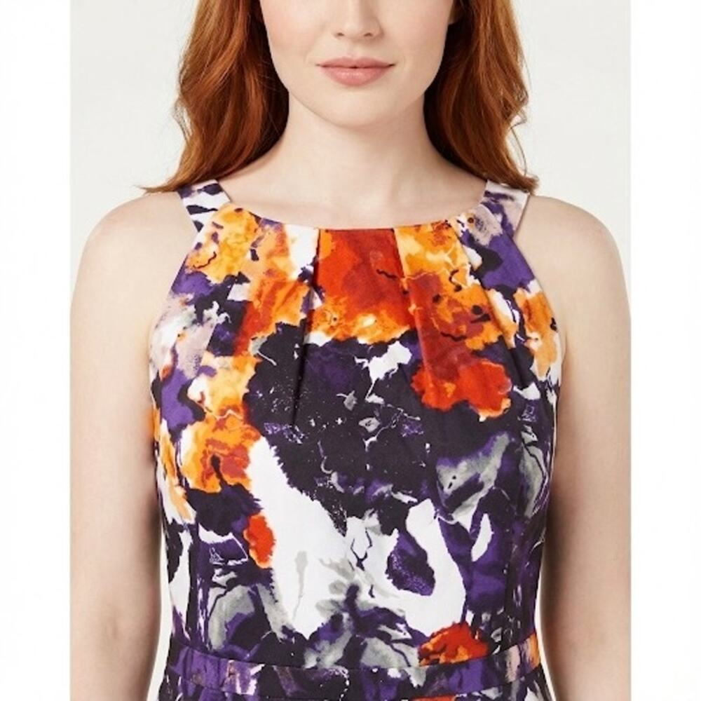 Stunning Andrea Jovine Floral Stealth Dress Size 4 Sleeveless Elegant Versatile - Picture 2 of 8
